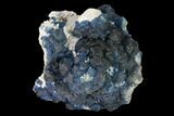 Dark Blue Fluorite on Quartz - China #146660-1
